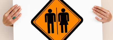 WC Toilet Restroom Women Men Sign