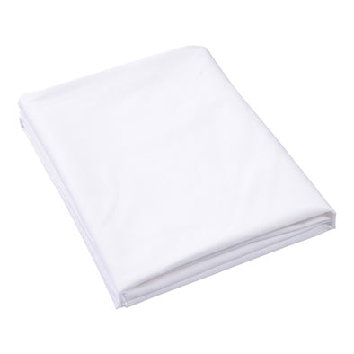 Poly Combed Cotton White Flat Bed Sheet